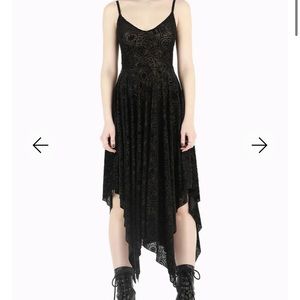 Blackmilk Burned Velvet Hex Handkerchief  Dress